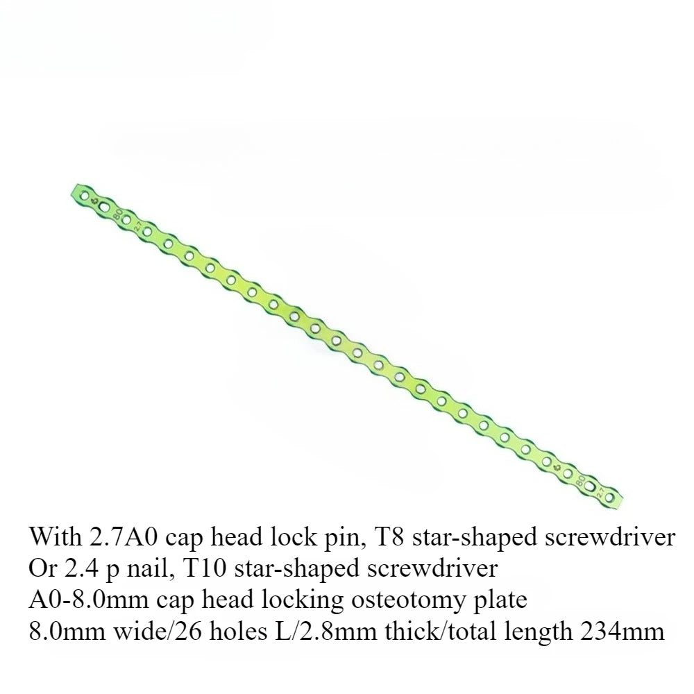 Titanium Locking Bone Plate | Cap Locking | Tailorable | 3.5–11mm | Small Animal Veterinary Orthopedics