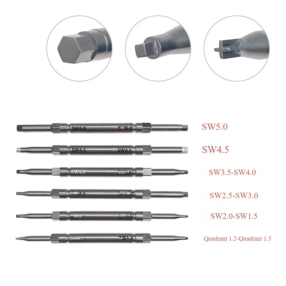 Orthopedic Surgical Screwdriver with Quick-Loading & Multifunctional Design