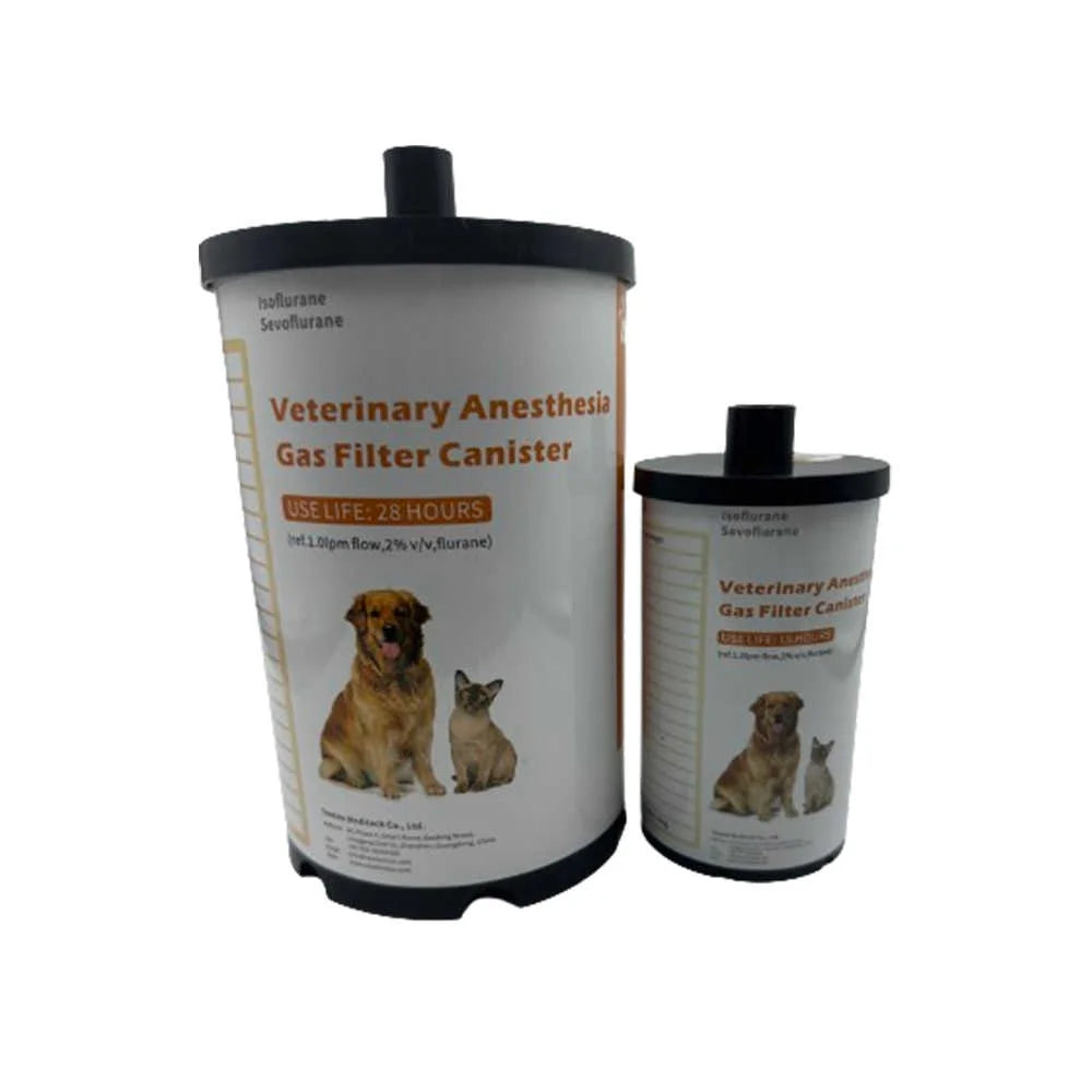 Veterinary Anesthesia Machine Scavenger Canister - Reusable Activated Charcoal Filter, Anesthesia Waste Gas Absorber