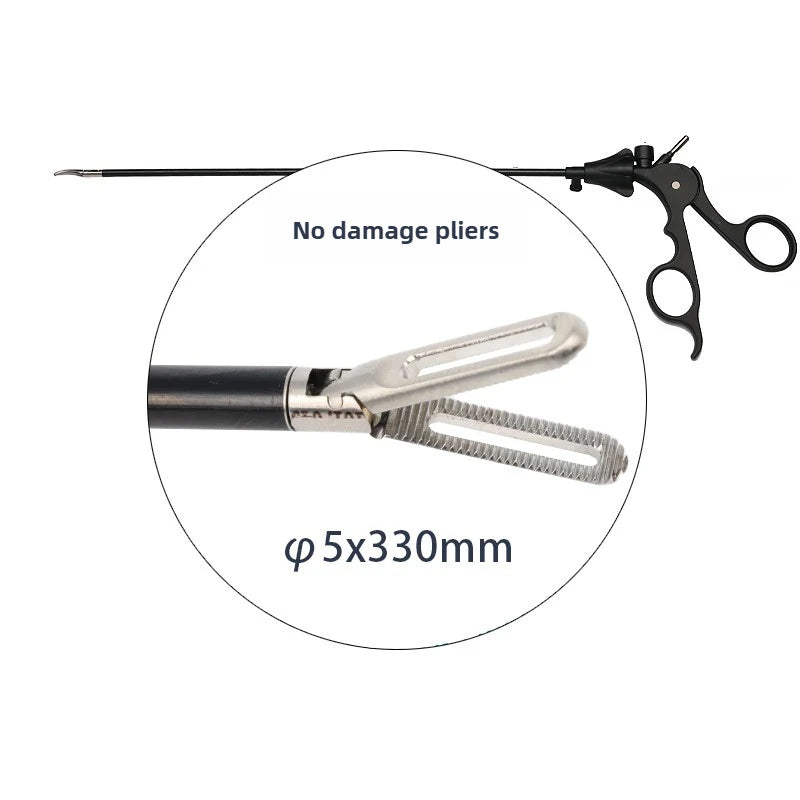 Laparoscopic curved forceps without damage Appendix Gallbladder Stomach Grab Forceps Wire Scissors Tissue Scissors
