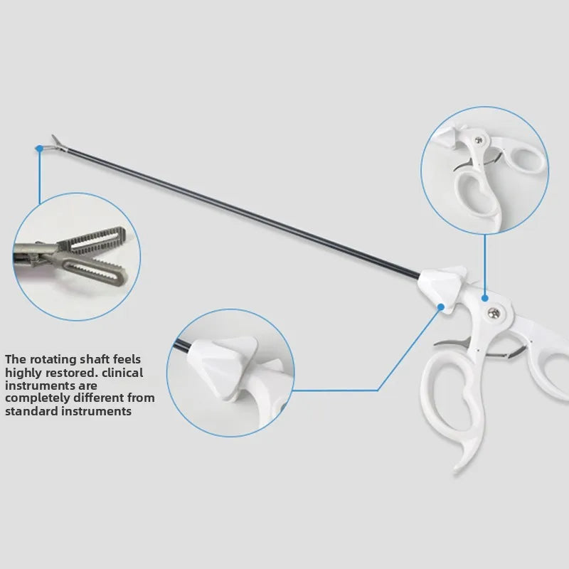 Laparoscopic training equipment, simulated practice needle holders,  curved scissors, hole and slot grippers, separation pliers