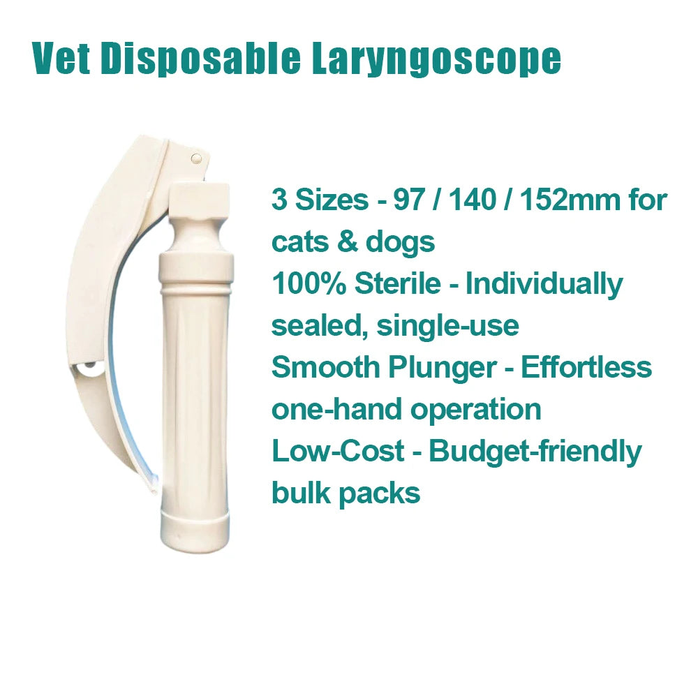 Disposable Universal Laryngoscope,Small/Medium/Large Blades, Low-Cost Kit, PVC, Sterile, (Endotracheal Tube