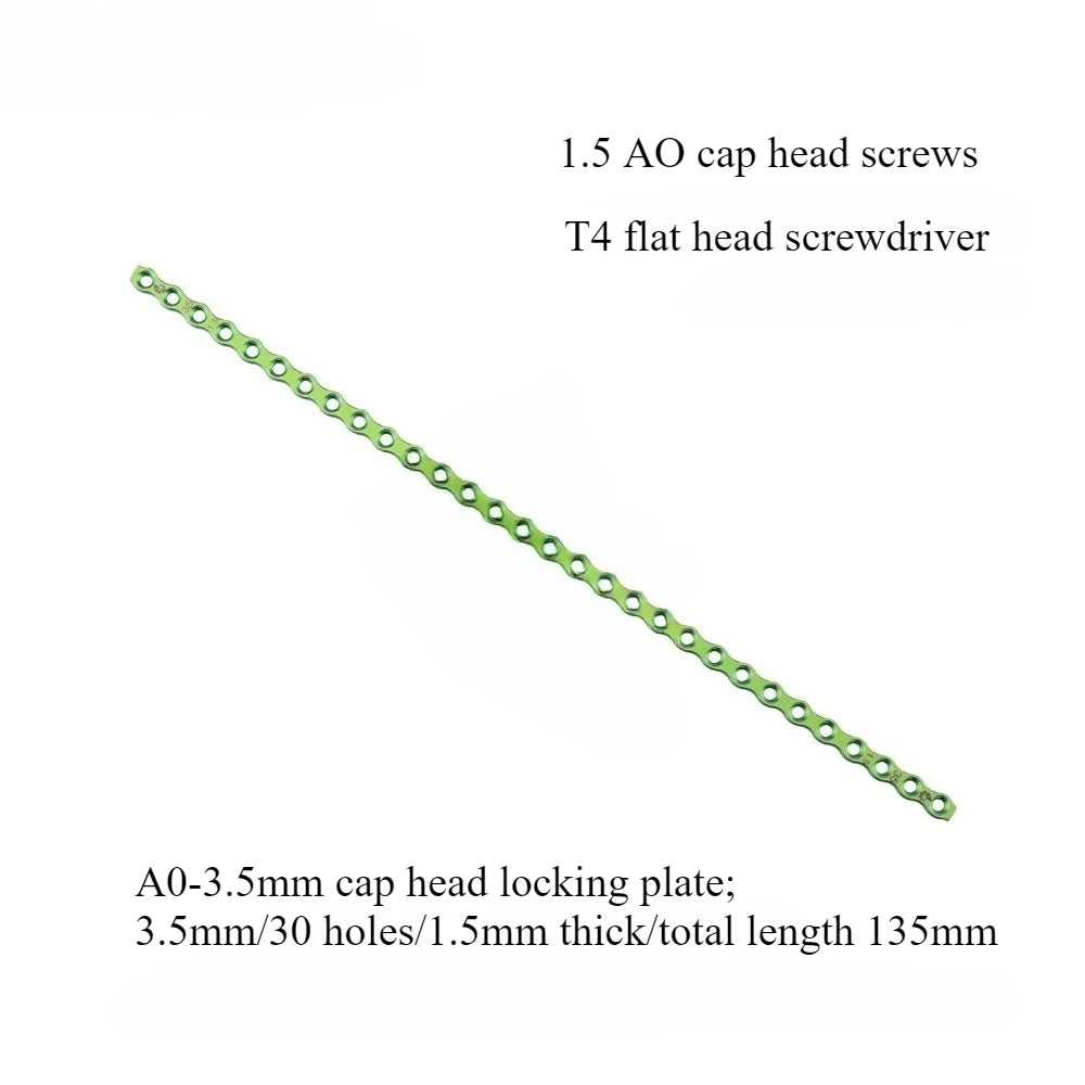 Titanium cap locking bone plate, nail cap locking titanium plate, locking tailoring bone plate, small animal orthopedics