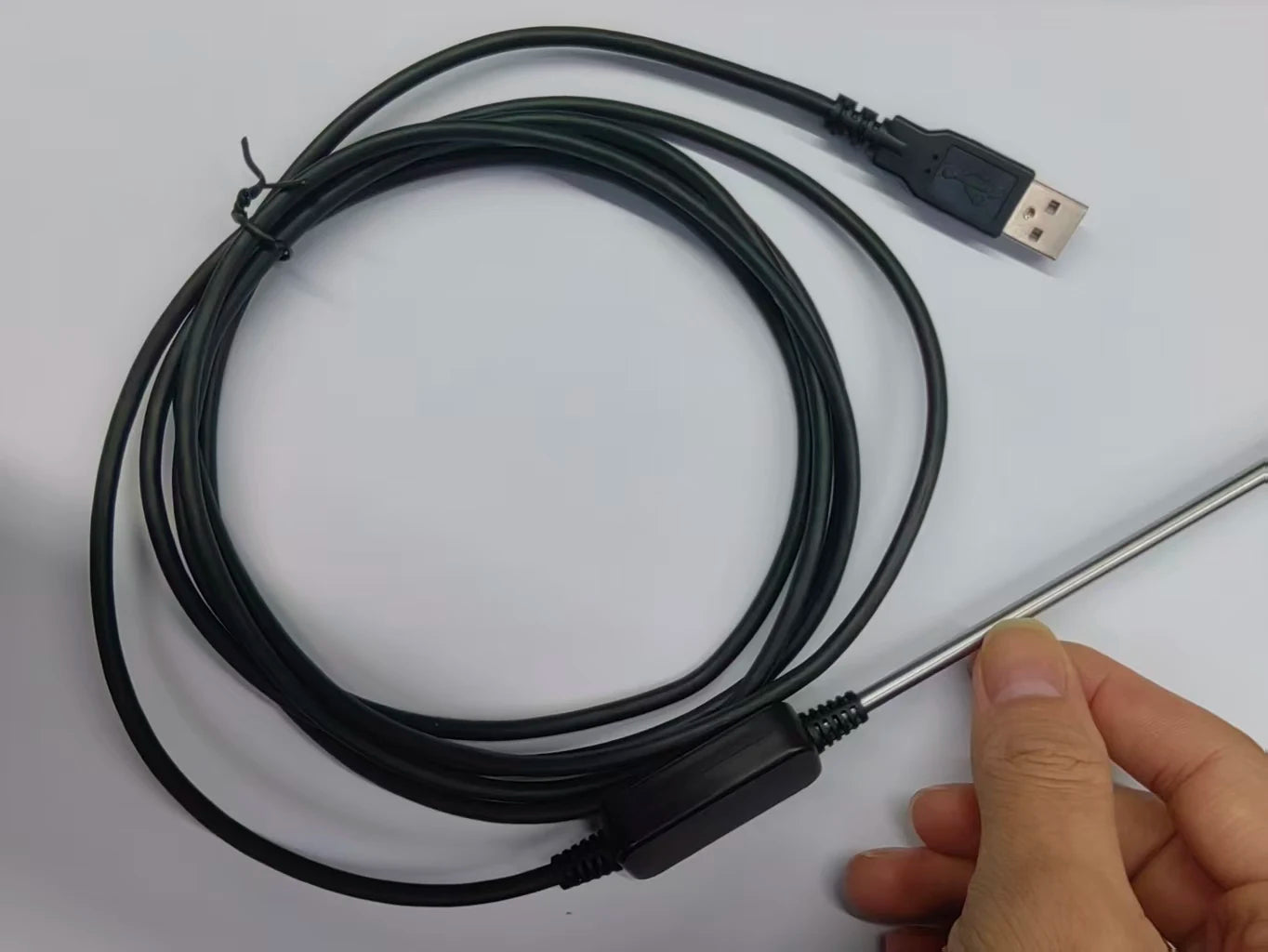 Endoscópio ENT de 3,0 mm, endoscópio visual para orelhas e nariz de animais de estimação, tubo rígido, à prova d'água, 100W HD pixels, sem alça