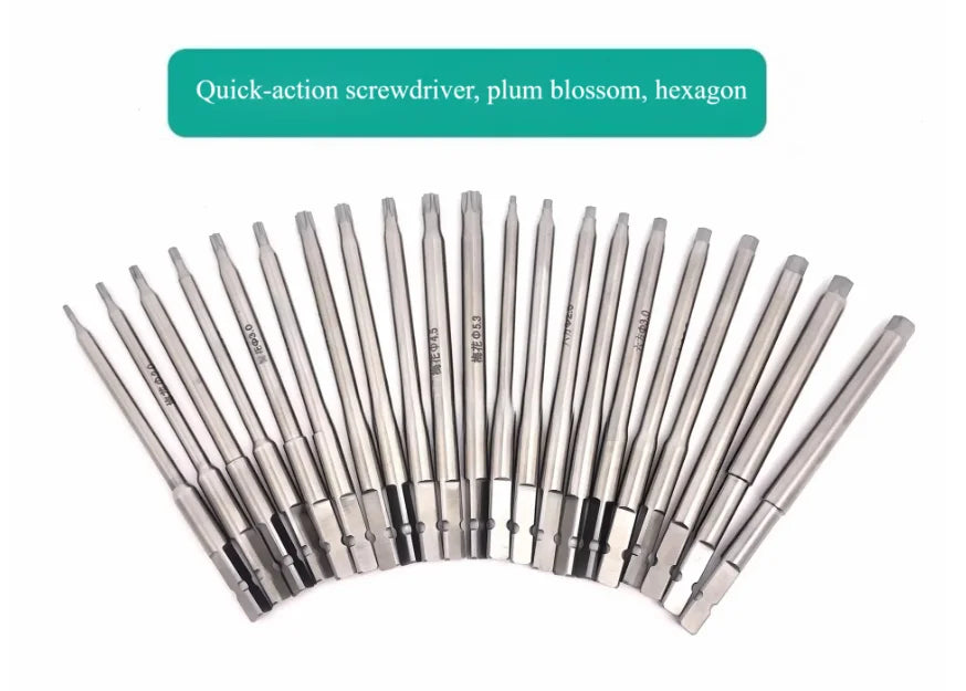 Orthopedic Quick-Loading Screwdriver Set (Hex/Plum/Cross) & Retractors (Small/Flat/Muscle/Skin/Abdominal) Orthopedic instruments