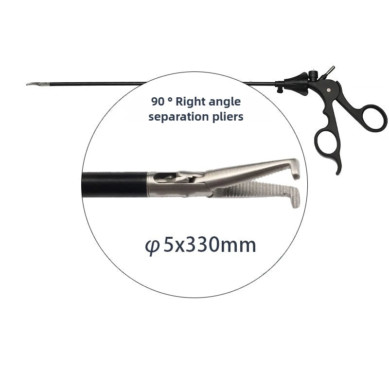 Laparoscopic curved forceps without damage Appendix Gallbladder Stomach Grab Forceps Wire Scissors Tissue Scissors