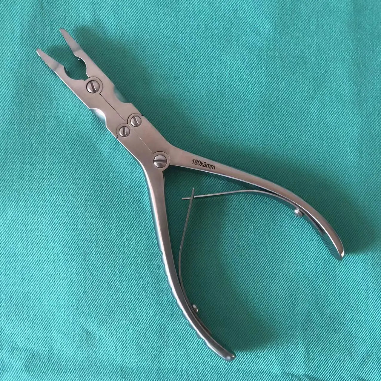 Veterinary Orthopedic Bone Rongeur Set (Double/Triple Action) for Small Animals - Includes Straight, Curved & Olsen Jaws180-240