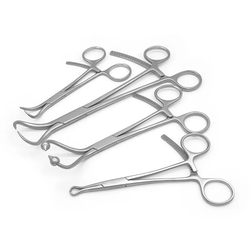 Small hole multi-tooth bone holding forceps tip point ball head reduction forceps  pet small animal orthopedic instrument