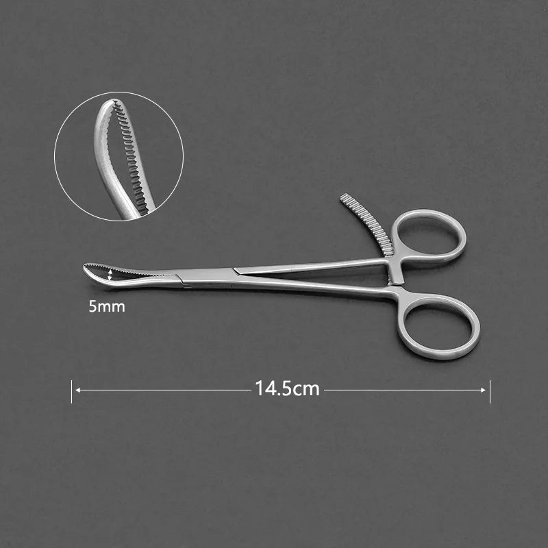 Small hole multi-tooth bone holding forceps tip point ball head reduction forceps  pet small animal orthopedic instrument