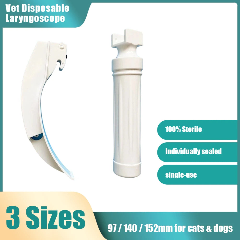 Disposable Universal Laryngoscope,Small/Medium/Large Blades, Low-Cost Kit, PVC, Sterile, (Endotracheal Tube