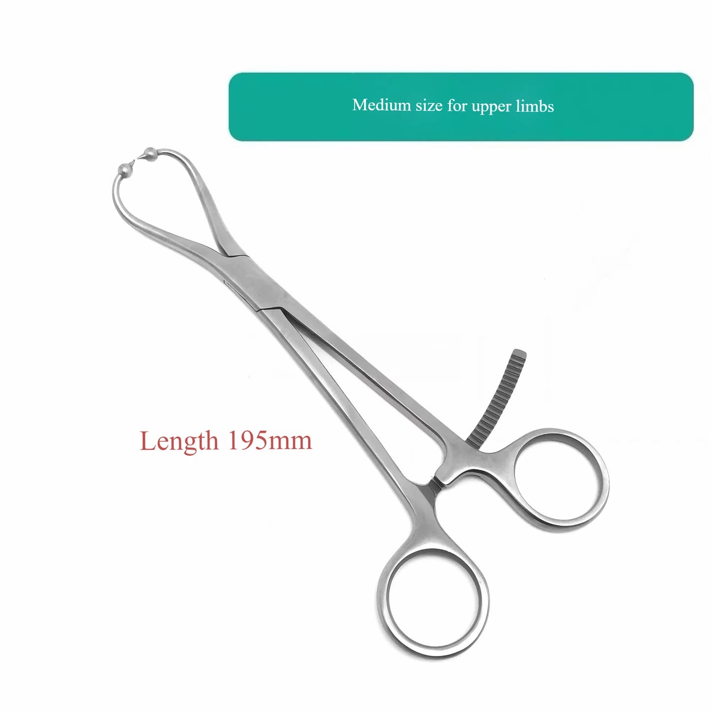 Veterinary Orthopedic Forceps - Ball-Tip Reduction Set with Pointed Jaw for Small Animals (160/195/210mm)