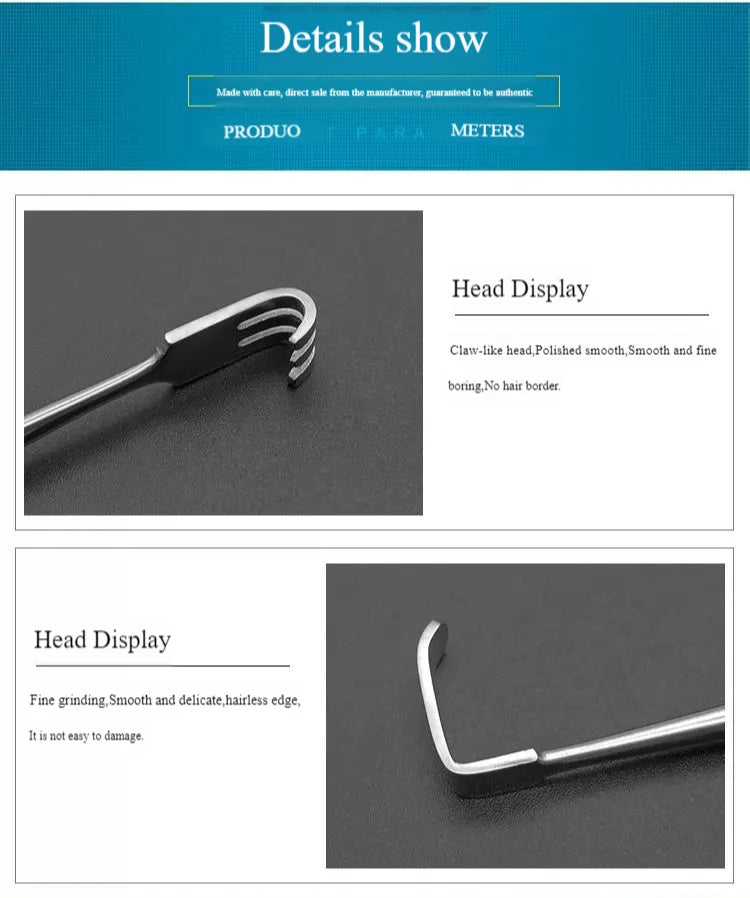 Orthopedic Surgical Retractor for Veterinary Use - 160mm German Steel Deep Tissue Tool