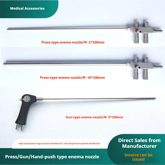 Endoscope Flushing Gun Suction Device Laparoscopic Surgical Press Type Three Way Accessories 5x330mm