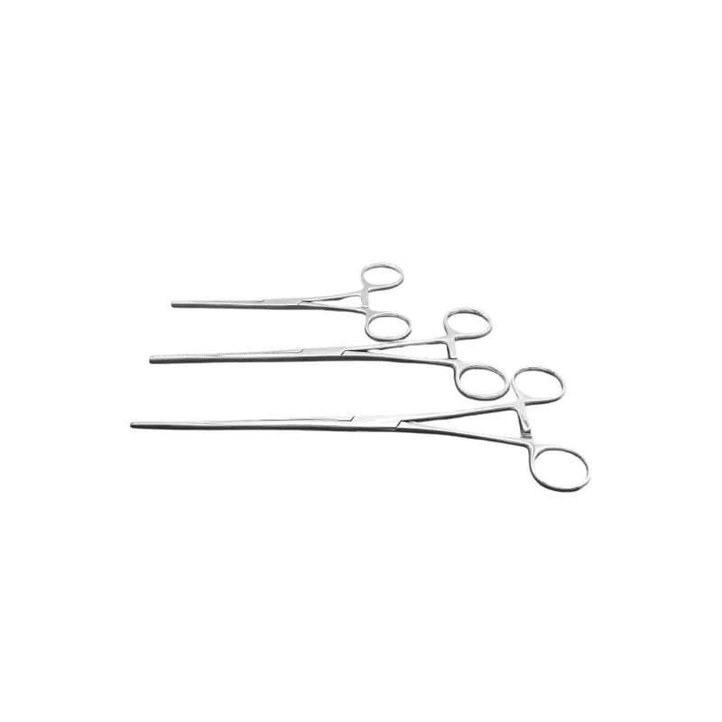 stainless steel Intestinal forceps, anastomotic forceps,  fixing and holding the intestine, straight and curved,16.5-22cm