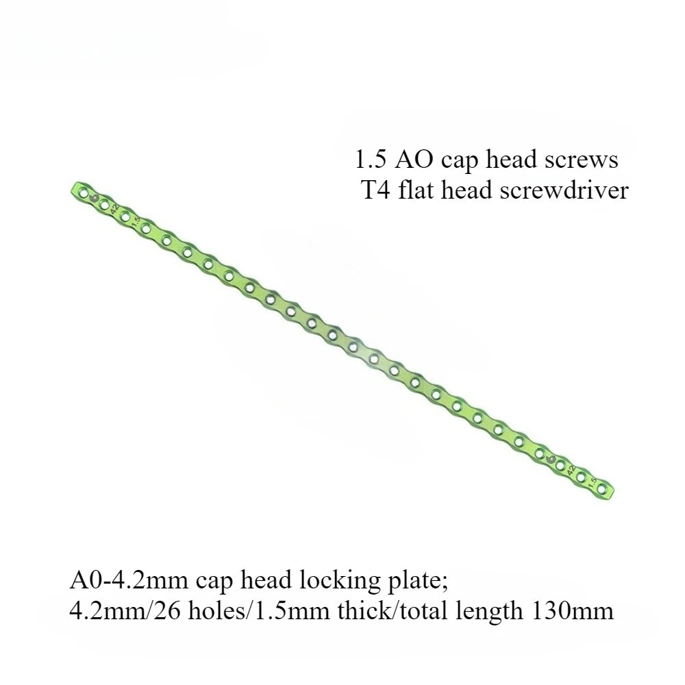 Titanium cap locking bone plate, nail cap locking titanium plate, locking tailoring bone plate, small animal orthopedics