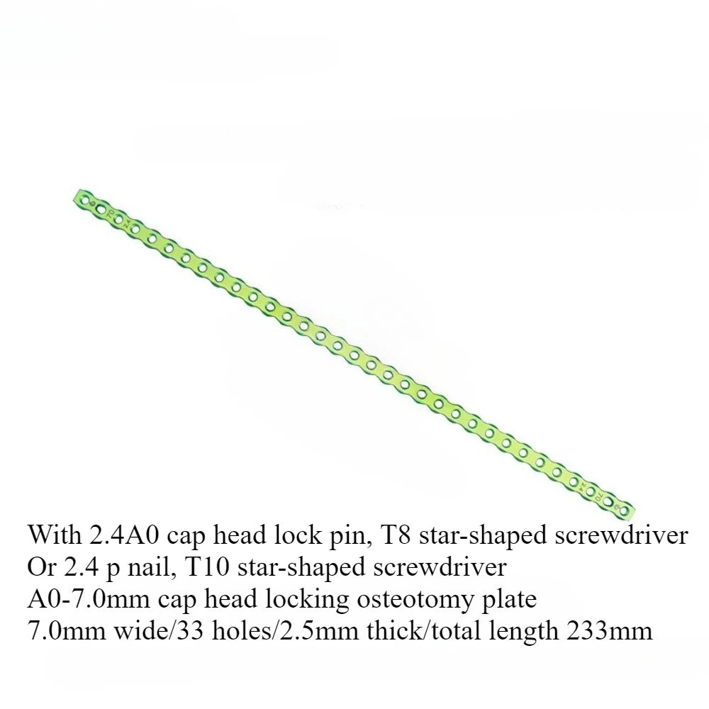 Titanium cap locking bone plate, nail cap locking titanium plate, locking tailoring bone plate, small animal orthopedics