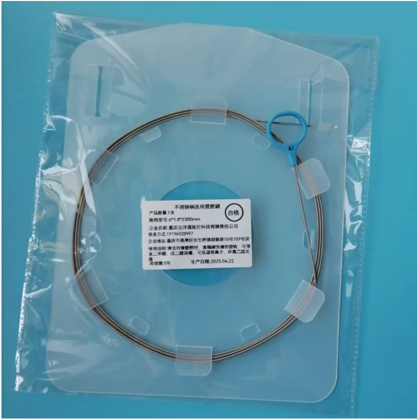 flexible endoscopy cleaning brush, dual head  ultra-fine endoscope clean brush