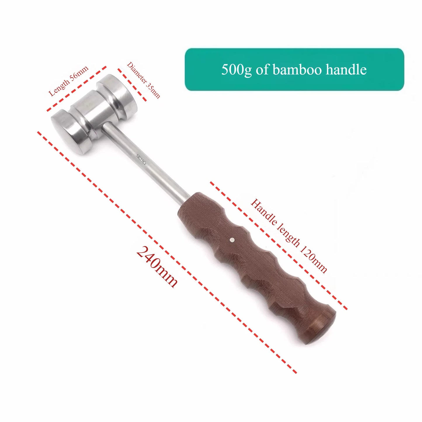 Veterinary Orthopedic Mallet Set | Wood/Metal/Silicone Handles | 300-600g Impact Options | Small Animal Surgical Hammer