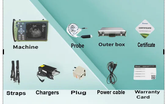 HAND-HELD VETERINARY ULTRASOUND , sheep/cattle/horses pregnancy diagnosis, convex/rectal probe，3.5MHz,veterinary equipment