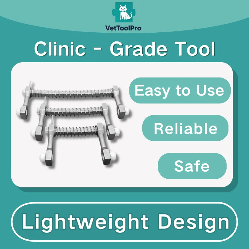 Pet Mouth Gag - Steel Spring Speculum (S/M/L)， veterinary mouth retractor