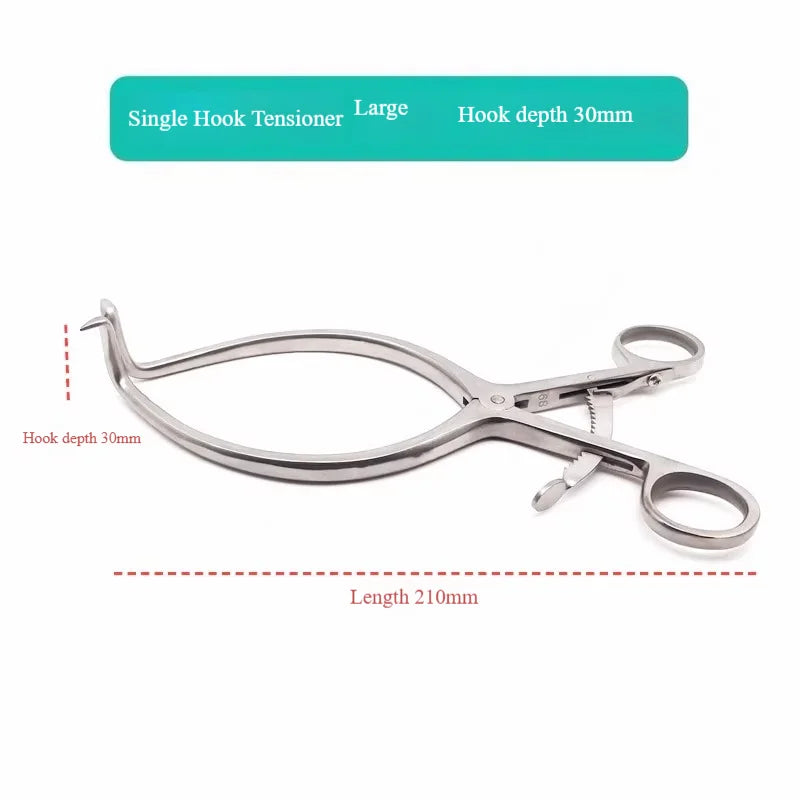 Veterinary Orthopedic Retractors, Single-Hook 130mm/210mm (30/45/60mm Depth) for Spinal Surgery