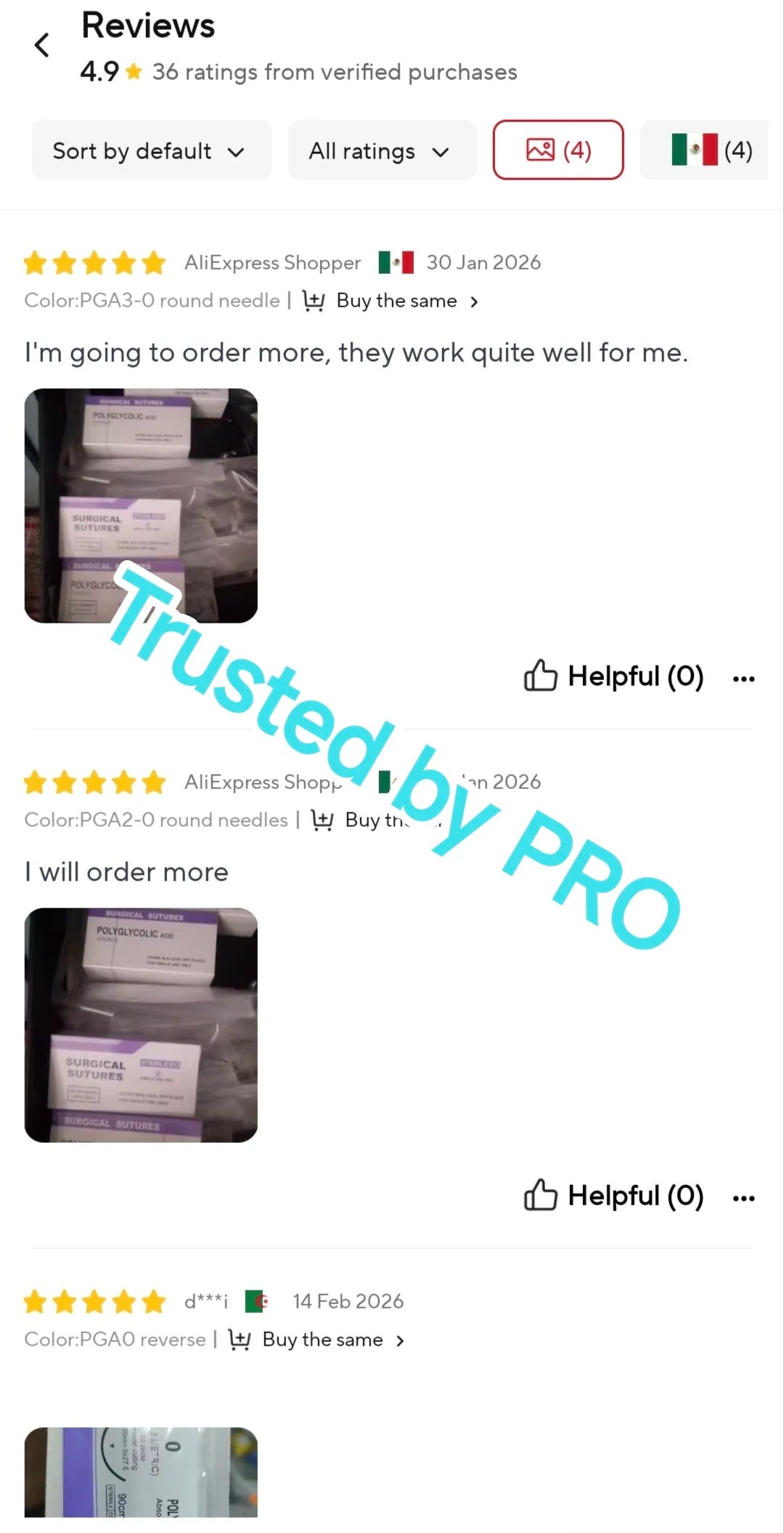 60 pieces Veterinary sutures, 90 cm length
