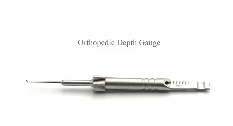 Orthopedic Depth Gauge, Stainless Steel, Hollow Screw Orthopedic Depth Measurer, 30, 40, 60, 90mm, human/pets