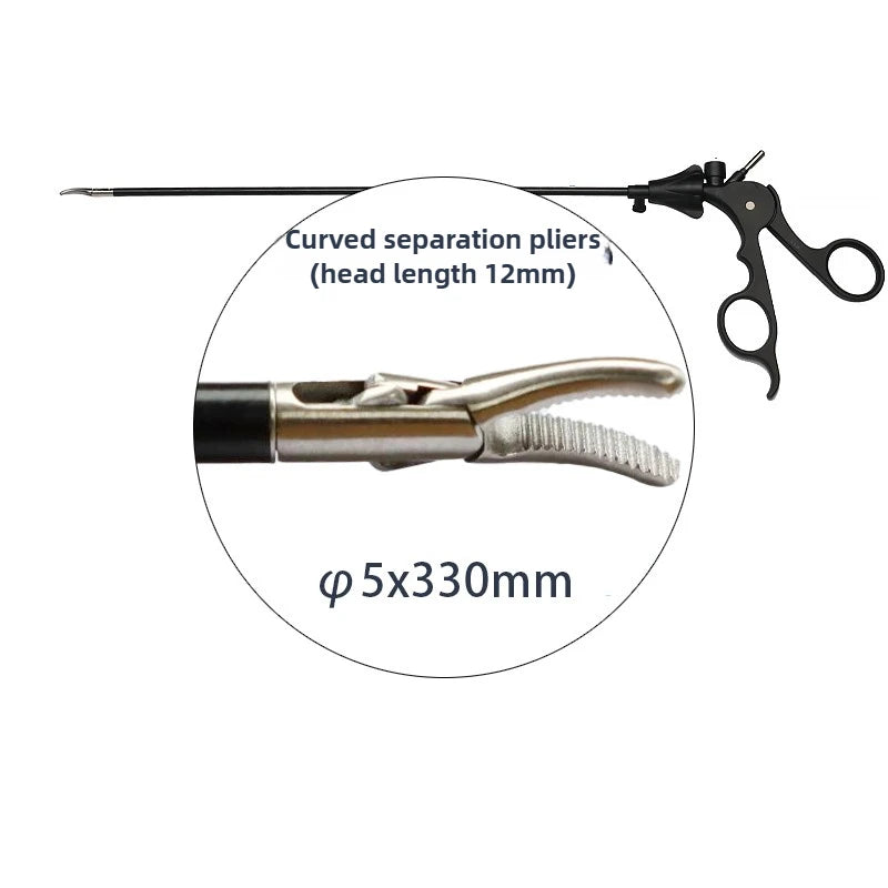 Laparoscopic curved forceps without damage Appendix Gallbladder Stomach Grab Forceps Wire Scissors Tissue Scissors