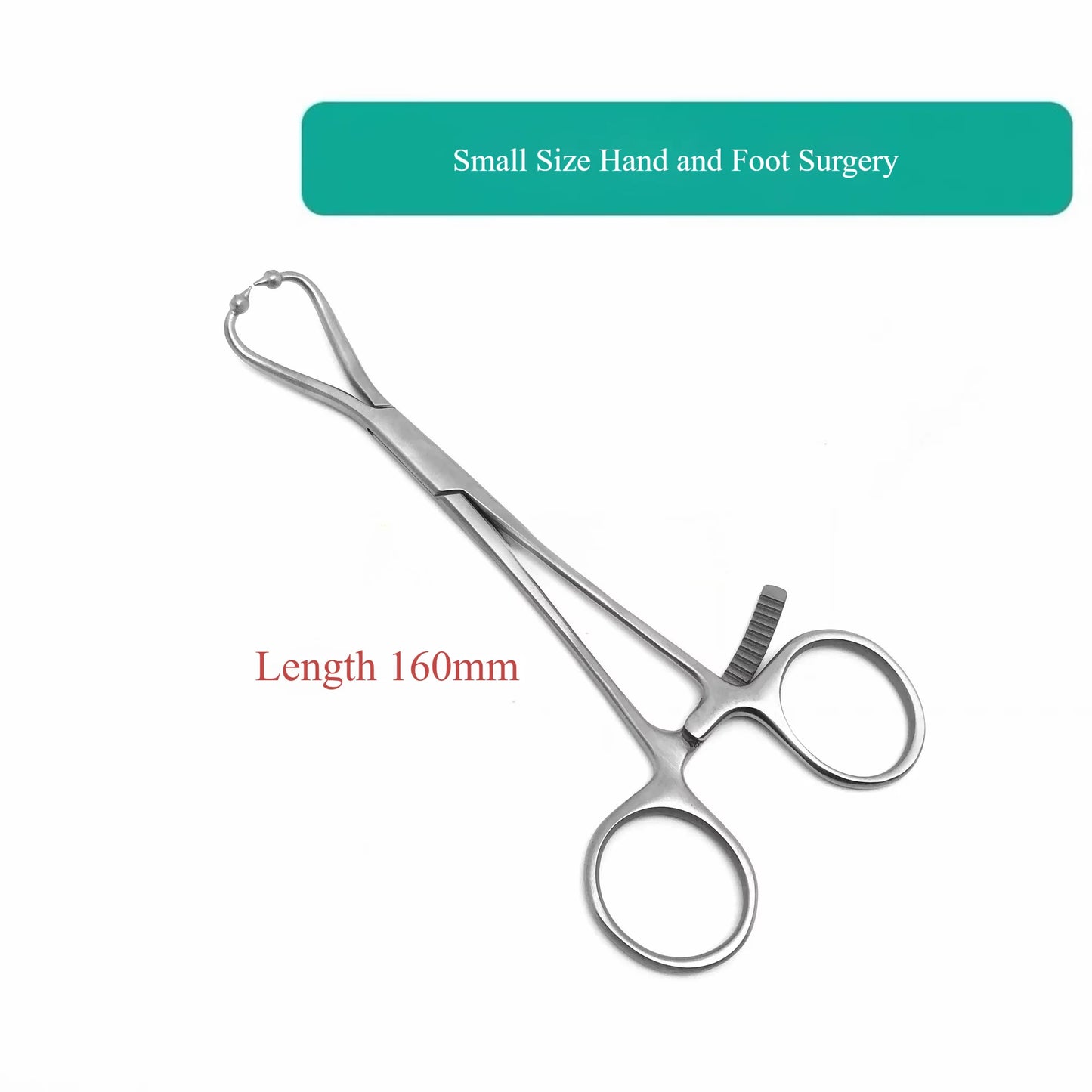 Veterinary Orthopedic Forceps - Ball-Tip Reduction Set with Pointed Jaw for Small Animals (160/195/210mm)