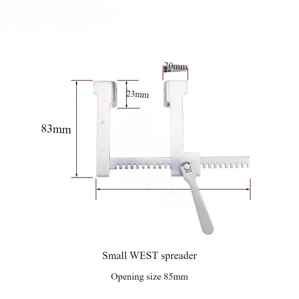 West spreader for animals, maximum opening value 140mm, rib spreader