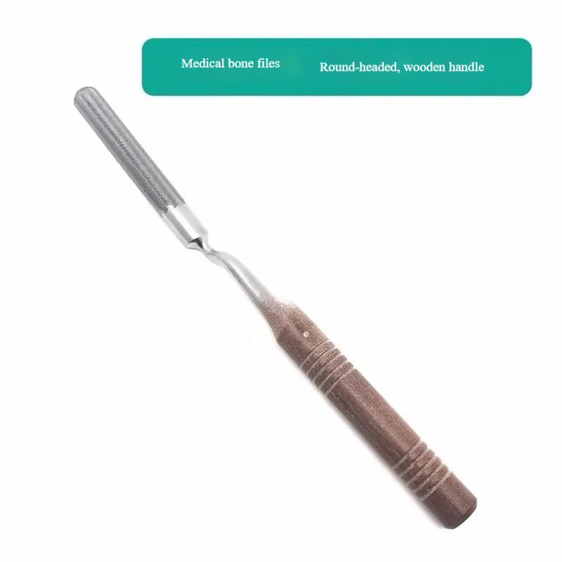 Veterinary Bone Rasp Set | Precision 2/3/4mm Small Rasps | Double-Ended Rasp (190mm) | Large Rasps (Wooden/Stainless）