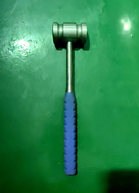 Veterinary Orthopedic Mallet Set | Wood/Metal/Silicone Handles | 300-600g Impact Options | Small Animal Surgical Hammer