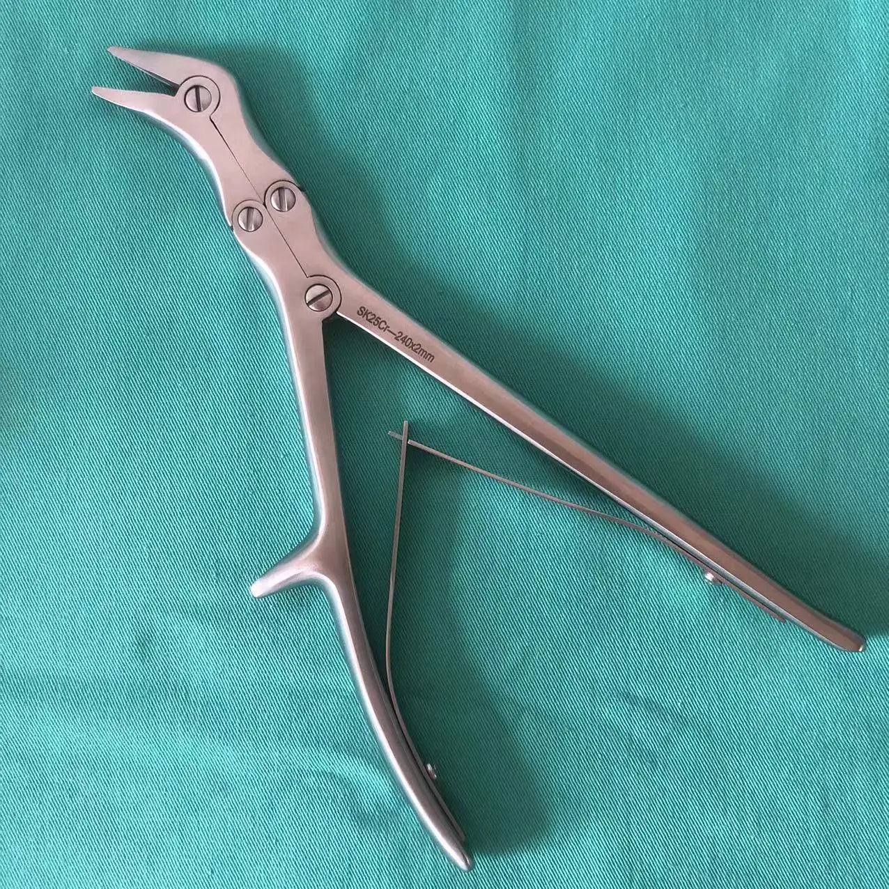 Veterinary Orthopedic Bone Rongeur Set (Double/Triple Action) for Small Animals - Includes Straight, Curved & Olsen Jaws180-240