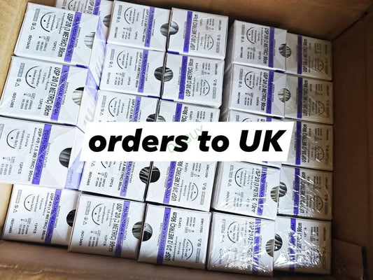 120 pieces PGA Absorbable sutures, 90cm  surgical suture, 3/8 circle reverse cutting suture needles, USP0/2-0/3-0/4-0 suture