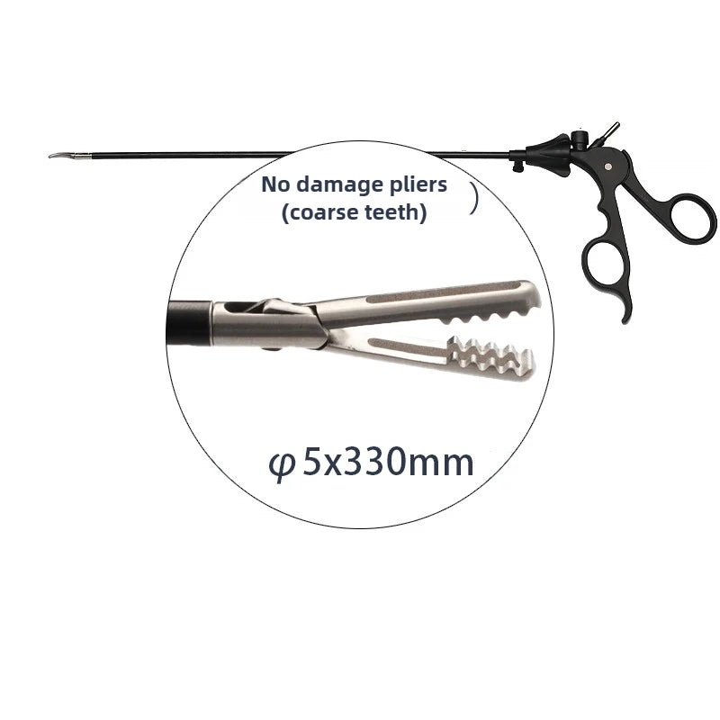 Laparoscopic curved forceps without damage Appendix Gallbladder Stomach Grab Forceps Wire Scissors Tissue Scissors
