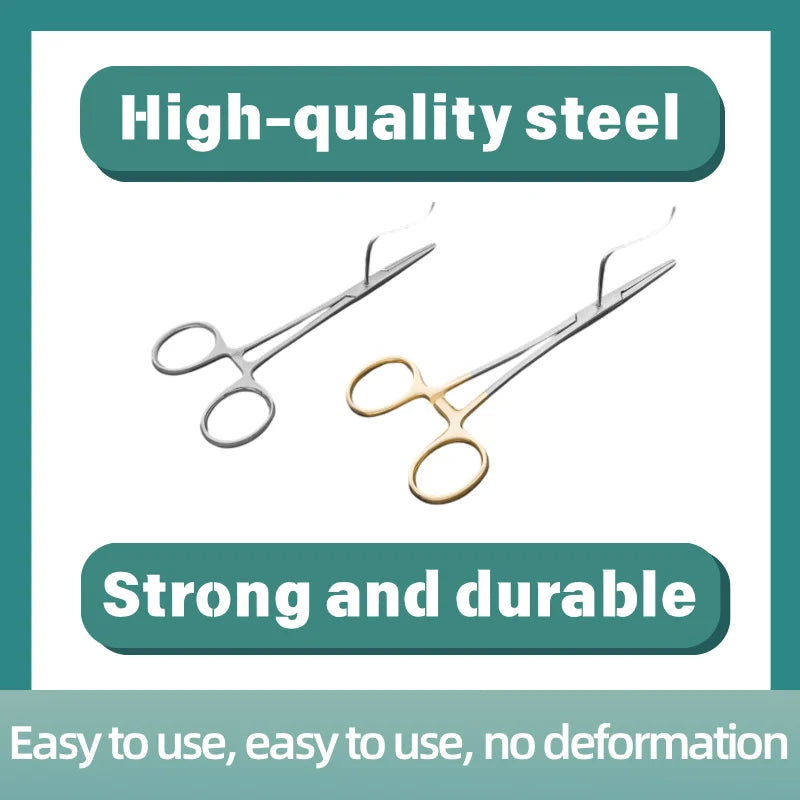 Pet Spay Hook - Stainless Steel - Straight & Curved Design (14-16cm) - For Cat/Dog Neutering
