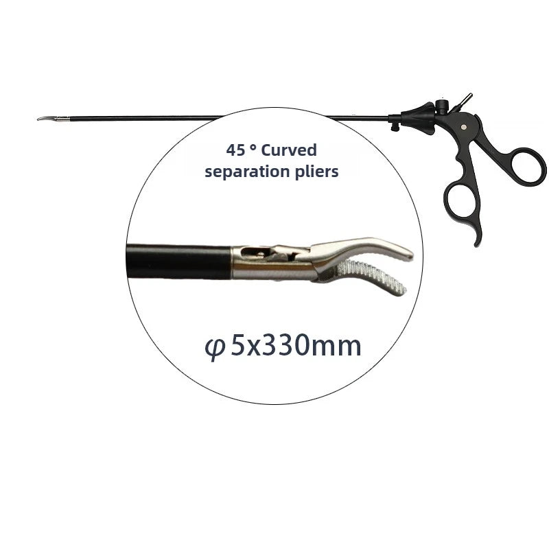 Laparoscopic curved forceps without damage Appendix Gallbladder Stomach Grab Forceps Wire Scissors Tissue Scissors