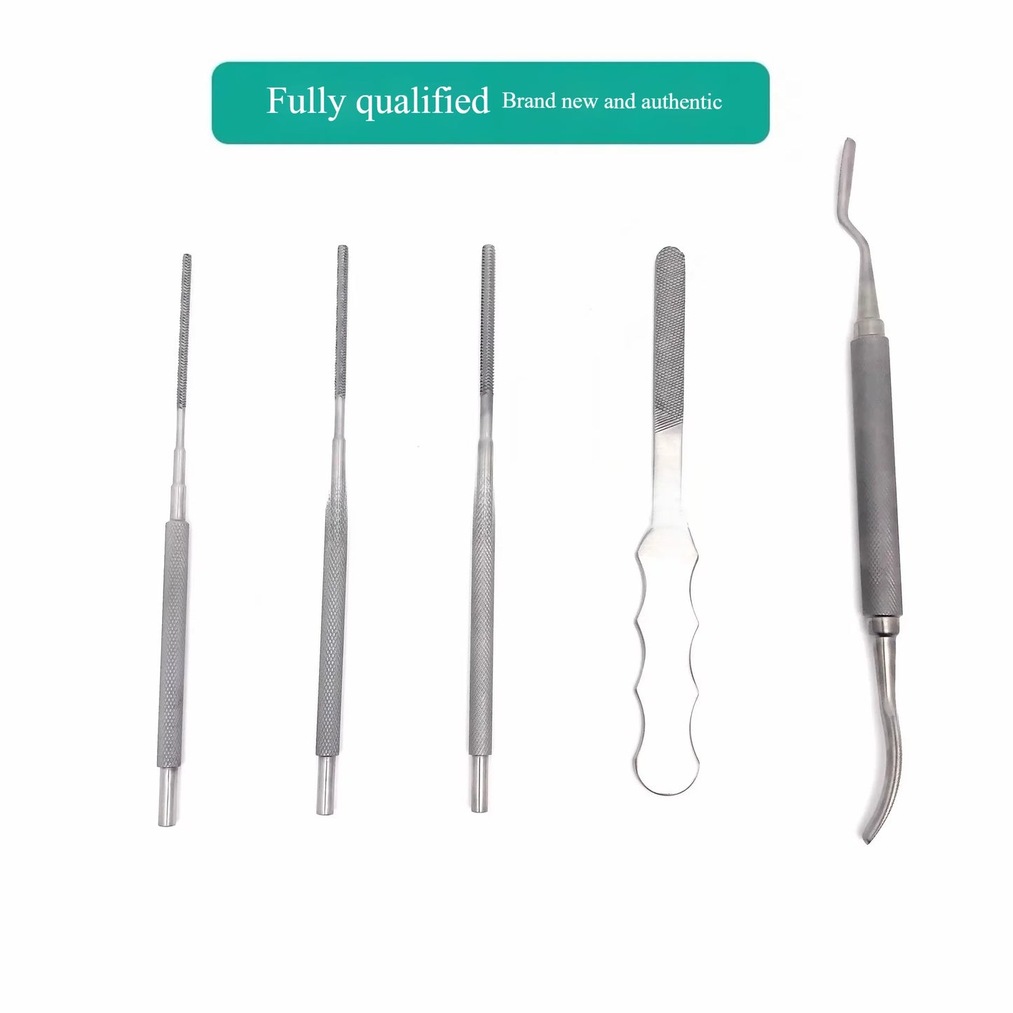Veterinary Bone Rasp Set | Precision 2/3/4mm Small Rasps | Double-Ended Rasp (190mm) | Large Rasps (Wooden/Stainless）