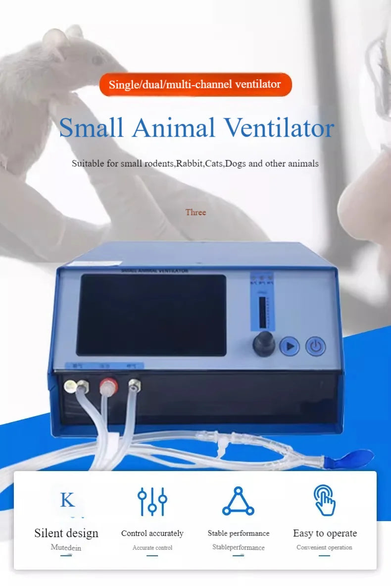 Small animal respirator, built-in gas source digital display, pet respirator, artificial respiration machine