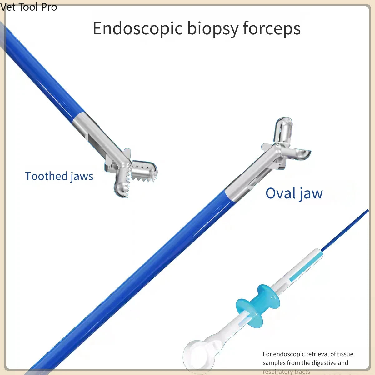 Pinça de biópsia com 5 peças, pinça de biópsia de 1,8 mm, pinça endoscópica descartável de 2,3 mm, pinça de biópsia descartável para clínica