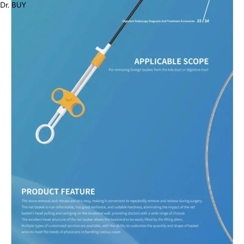 STONE EXTRACTION BASKET,  1,8mm/ 2.4 mm Disposable Endoscope Stone Extraction Basket