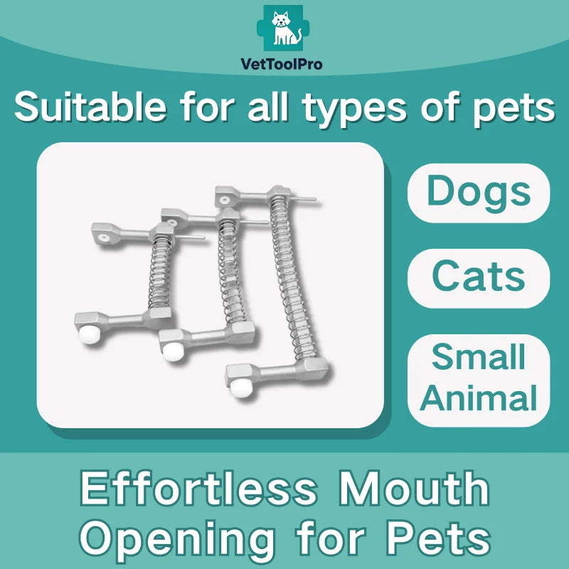 Pet Mouth Gag - Steel Spring Speculum (S/M/L)， veterinary mouth retractor