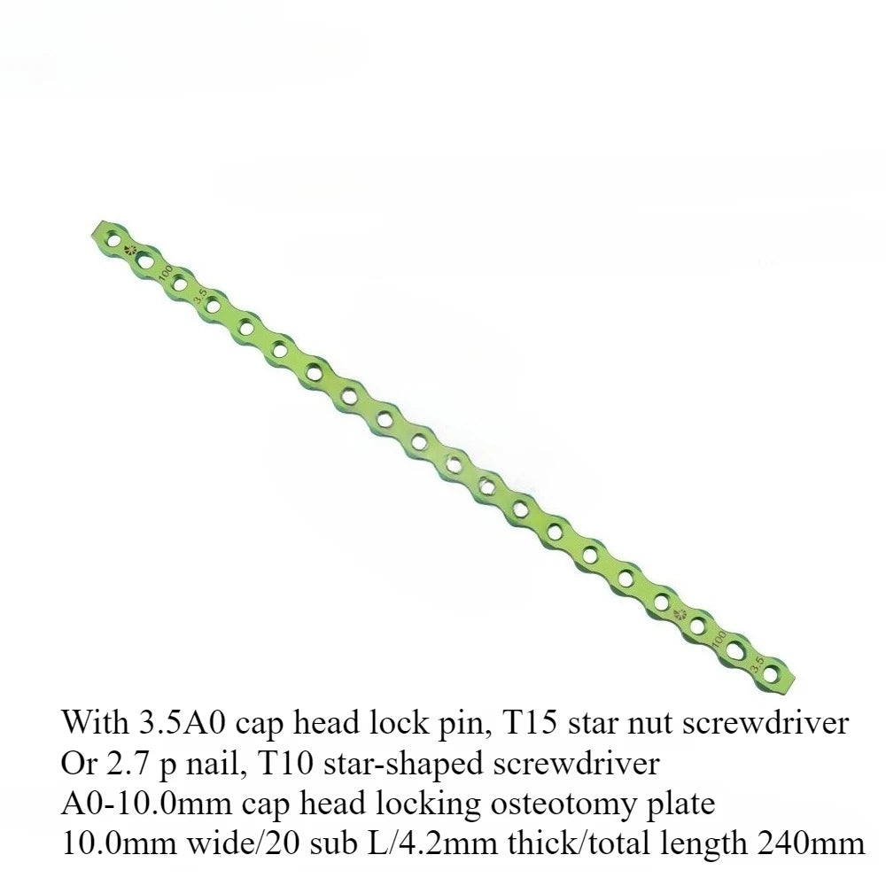Titanium cap locking bone plate, nail cap locking titanium plate, locking tailoring bone plate, small animal orthopedics