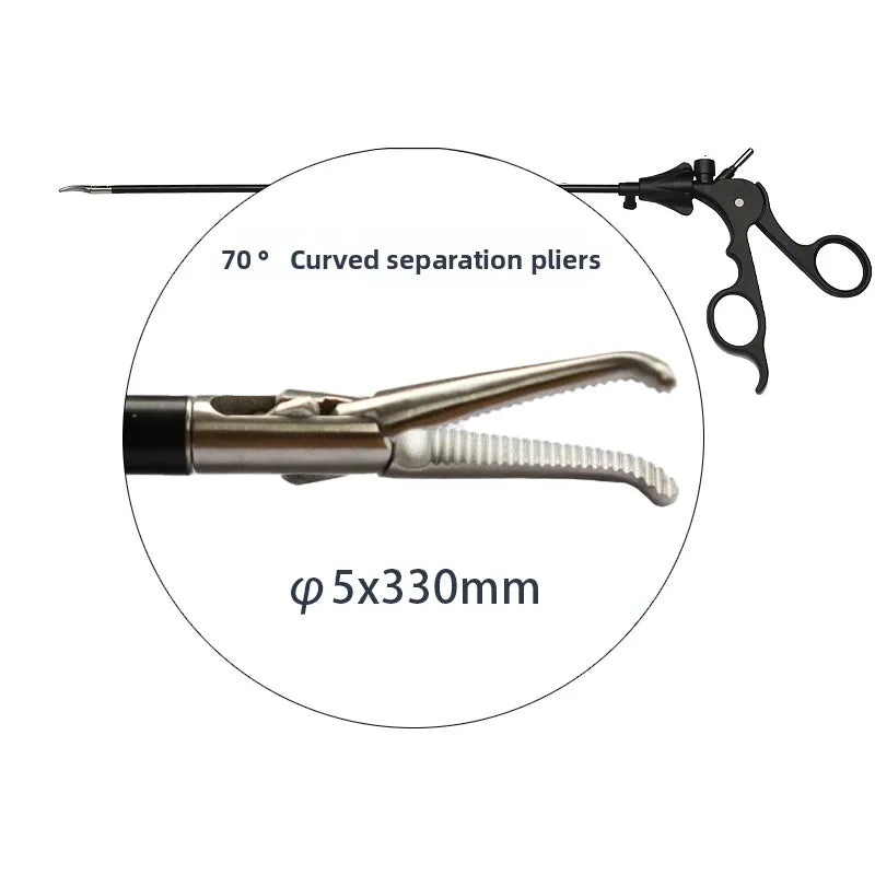 Laparoscopic curved forceps without damage Appendix Gallbladder Stomach Grab Forceps Wire Scissors Tissue Scissors