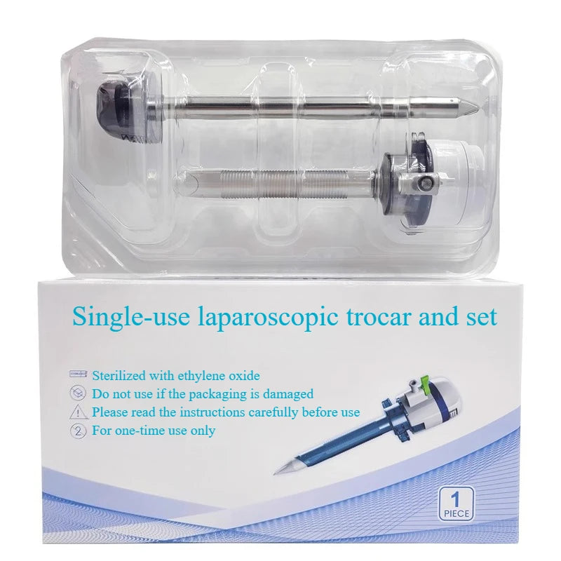 Disposable endoscopic trocar, laparoscopic trocar,5/10/12mm, Optical Puncture Cone Flip Type Puncture Cannula For Laparoscopy