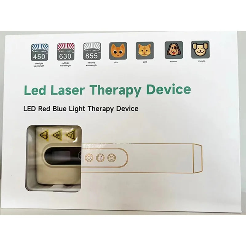 Animal red and blue spectrum therapy device to speed up wound healing pet skin treatment, pet hospital revenue boosting device