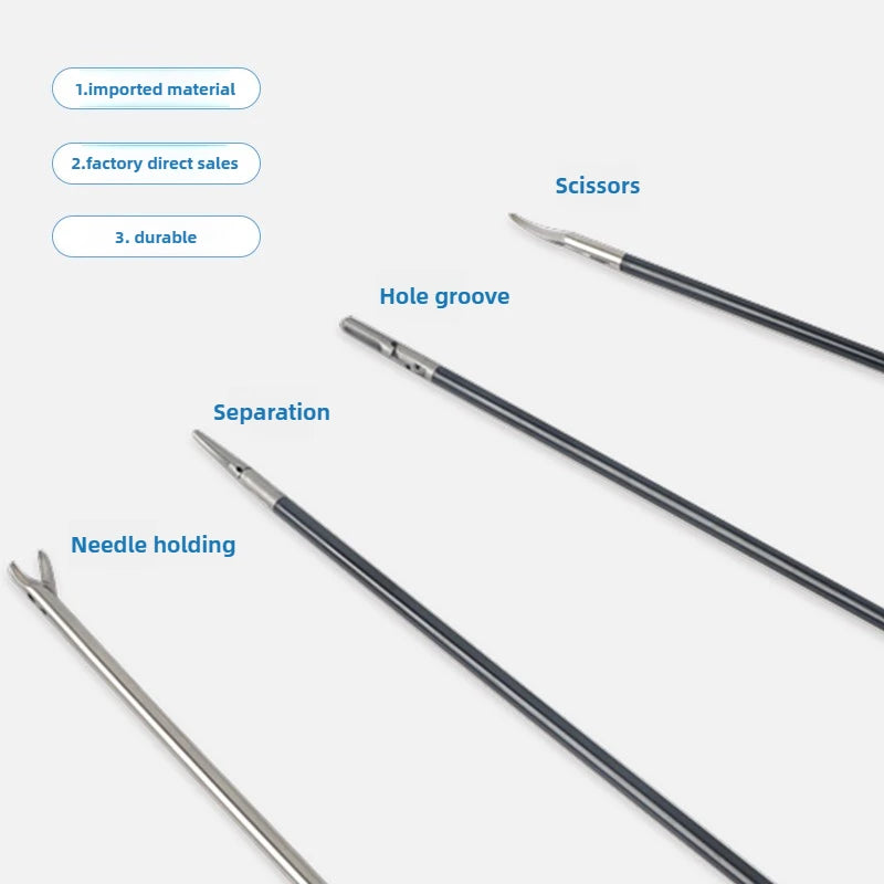 Laparoscopic training equipment, simulated practice needle holders,  curved scissors, hole and slot grippers, separation pliers