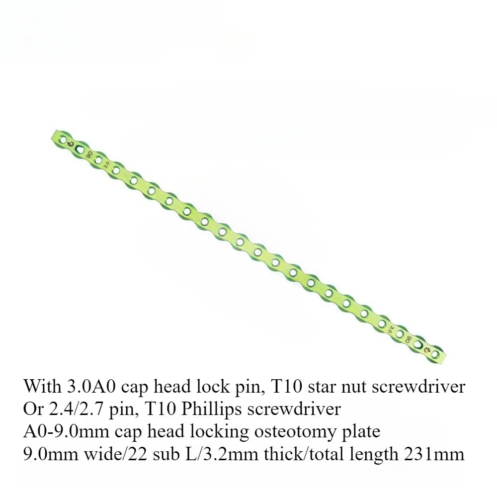 Titanium cap locking bone plate, nail cap locking titanium plate, locking tailoring bone plate, small animal orthopedics