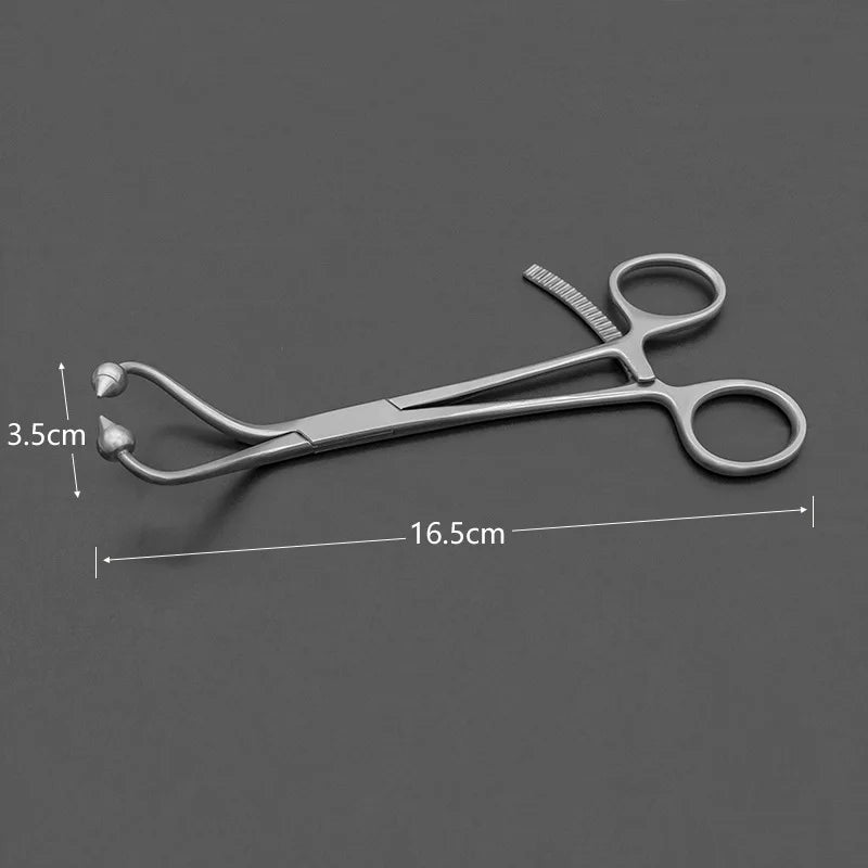 Small hole multi-tooth bone holding forceps tip point ball head reduction forceps  pet small animal orthopedic instrument