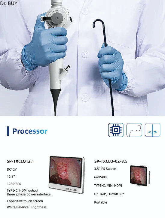 Reusable Digital Flexible Bronchoscopy, clinical Reusable endoscope, 2.8~5.8mm diameter /600mm working length